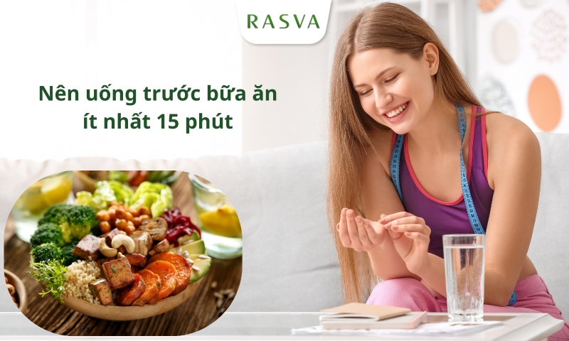 Uống thuốc giảm cân đúng cách trước bữa ăn